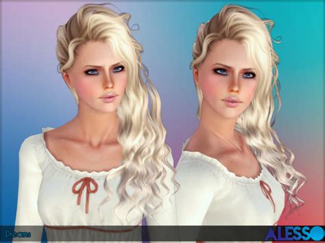 Dreams Hairstyle By Alesso Sims 3 Hairs