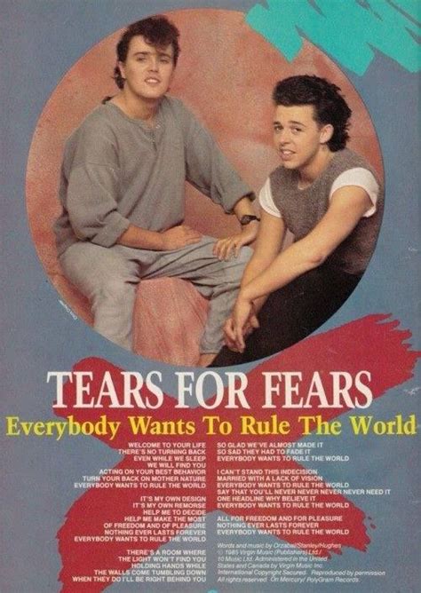 Tears For Fears Everybody Wants To Rule The World From The Album