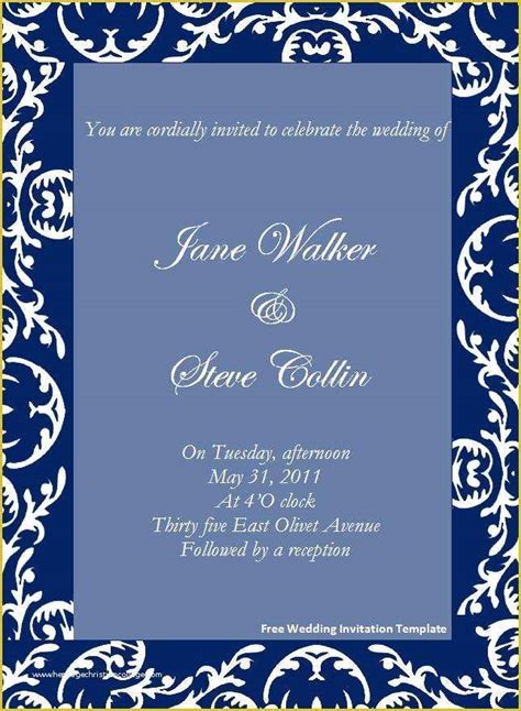 Free Printable Wedding Invitation Templates For Microsoft Word Of 645×