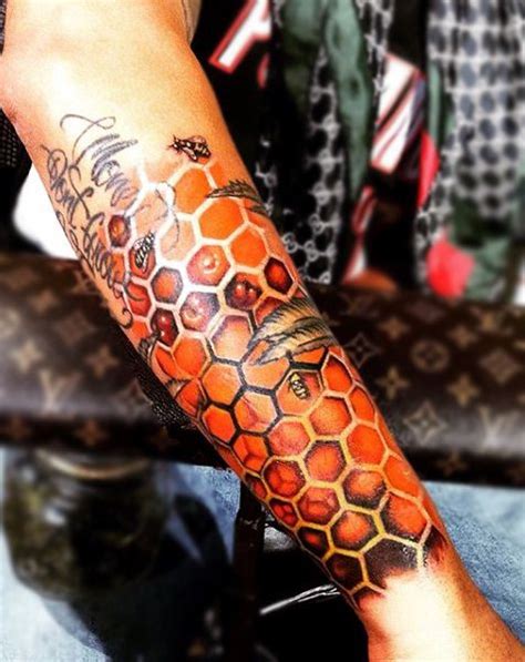 80 Honeycomb Tattoo Designs For Men Hexagon Ink Ideas