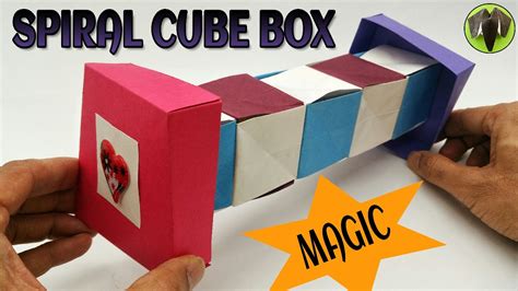 Magic Spiral Cube Box Diy Tutorial By Paper Folds Youtube