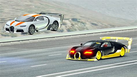 Bugatti Veyron Gtr Vs Bugatti Chiron Gtr Drag Race 20 Km Youtube
