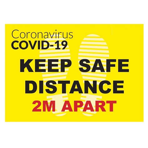 Covid 19 Keep Safe Distance Floor Sticker Osullivan Safety