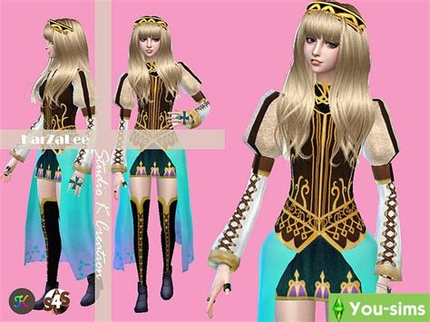 Скачать Наряд Valkyrie Profile 2 Alicia от Karzalee к Sims 4 You Sims