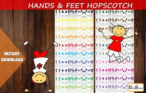 Hands And Feet Sensory Path Hopscotch For Preschooler Etsy