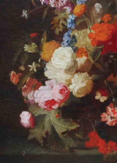 Unknown Floral Arrangement Old Master 19thc British Oil Painting