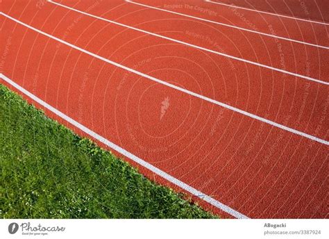 Running Track Lanes Background For Field Athletics All Weather Red