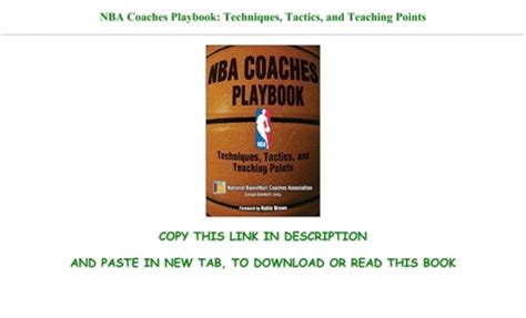 Book Nba Coaches Playbook Techniques Tactics And Teaching Points