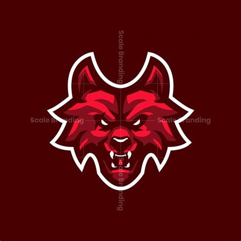 Red Wolf Mascot Logo Red Wolf Animal Logo Mascot