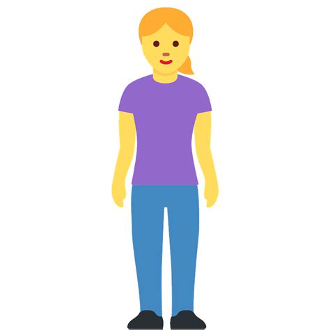 11 Woman Standing View Woman Standing Emoji Clipart Free Png Clip