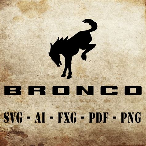 Ford Bronco New Logo Svg Png Cut Files Vinyl Clip Art Download Etsy