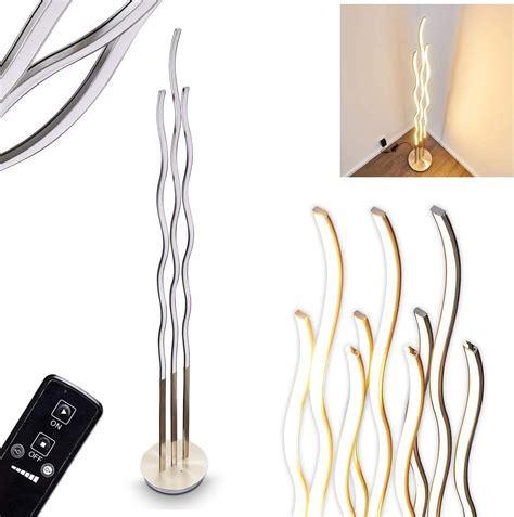 Led Floor Lamp Dimmable Via Provided Remote Control Freestanding