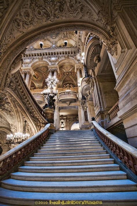 Opéra national de paris, paris, france. THIS STAIRWAY INSIDE THE OPERA HOUSE IN PARIS LEADS THE ...