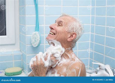Senior Man Bathing Stock Photo Image Of Lifestyle People 41353492
