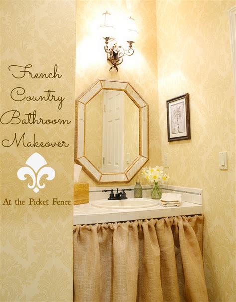 French Country Bathroom Makeover At The Picket Fence
