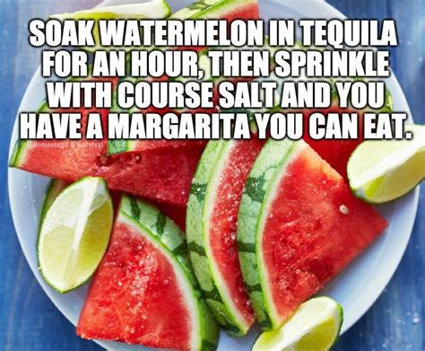 Watermelon Slices And Limes On A Plate With The Words Soak Watermelon