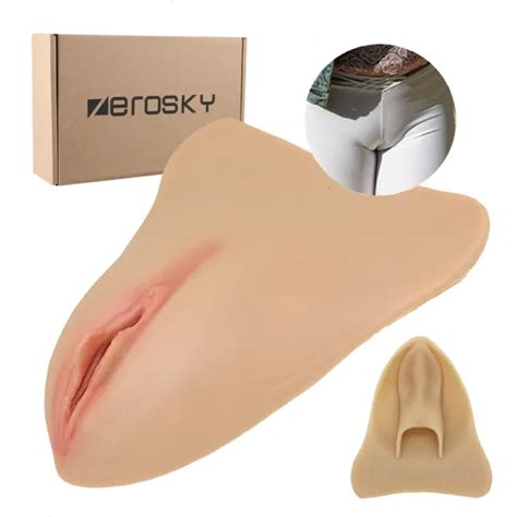 NEW INSERTED REALISTIC Silicone Vagina Crossdresser Panties TG DG Cosplay Padded PicClick
