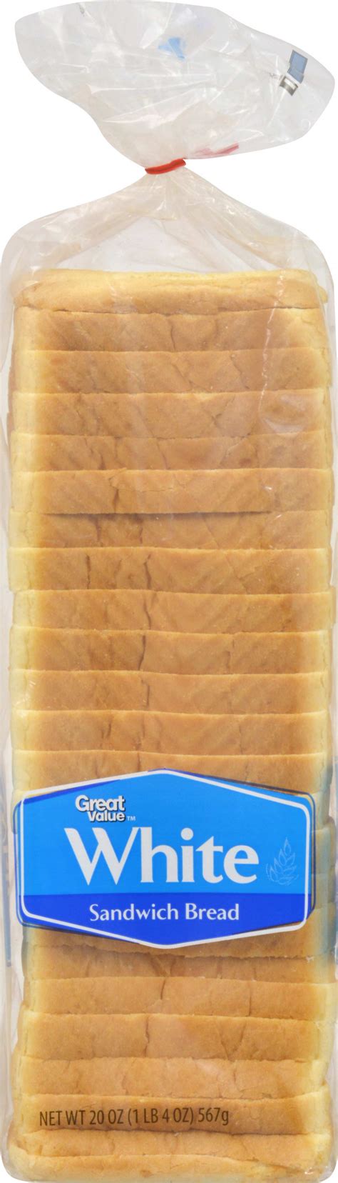 I want my bread to be the heartiest, chewiest, seediest, flavorfulest bread i can find. Great Value White Bread, 20 oz - Walmart.com - Walmart.com