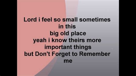 Dont Forget To Remember Me Lyrics Youtube
