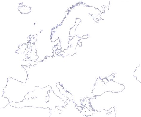 Mapa Del Contorno De Europa Saberia