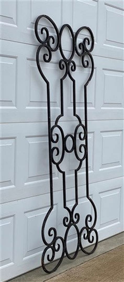 Vintage Wrought Iron Wall Hanging Panel Decorative Scroll Etsy