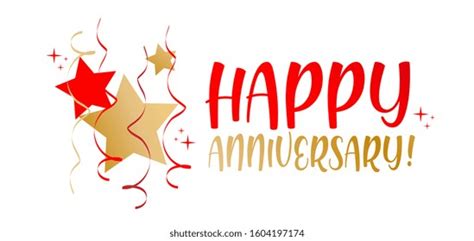 Happy Anniversary On White Background Stock Vector Royalty Free