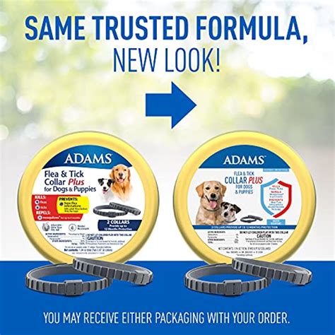 Adams Flea And Tick Collar Plus For Dogs And Puppies 2 Pack 12 Month
