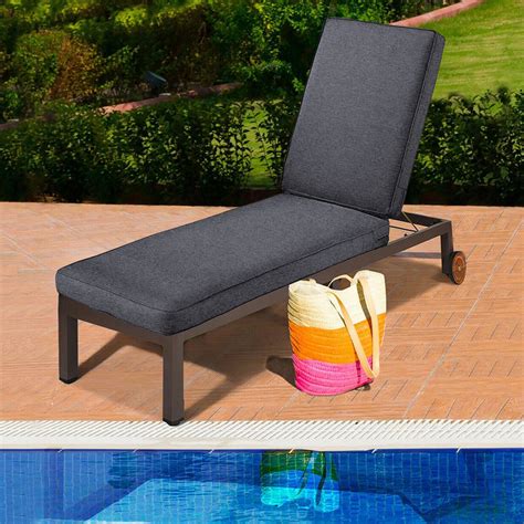 2 Pack 72 Waterproof Anti Uv Chair Chaise Lounge Cushion Pad Outdoor