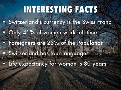 here we have some fun facts about switzerland that are quite interesting the official name of