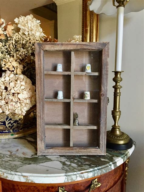 Rustic Wooden Wall Display Cabinet Vintage Wooden Cubby Wall Cabinet