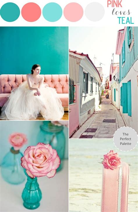 Pink And Teal Wedding Colors Wedding Color Palette Wedding Colors