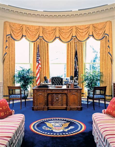 Created in 1909 as part of an overall expansion of the west wing of the white house during the administration of william howard taft, the office was inspired by the elliptical blue room. Interior Design of the Oval Office Through The Years ...