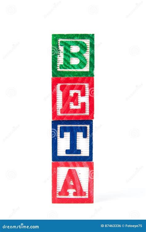 Beta Alphabet Baby Blocks On White Stock Photo Image Of Blocks