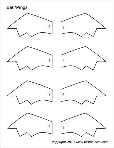 Free Printable Bat Wing Template Free Printable Templates