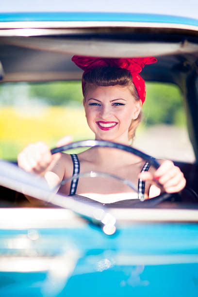 140 Pinup Girl Driving Classic Car Stock Photos Pictures And Royalty