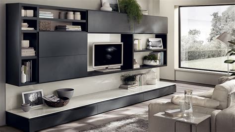 12 Dynamic Living Room Compositions With Versatile Wall Unit Systems