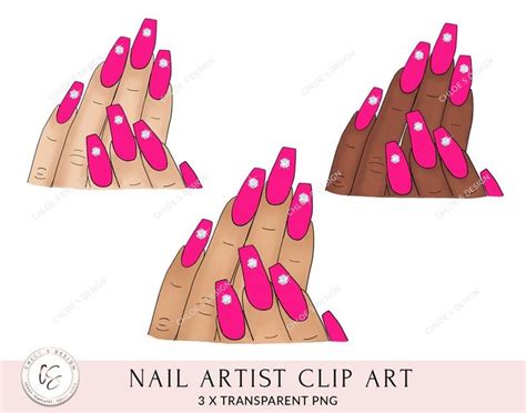 Nail Art Clipart Hand Clip Art Beauty Clip Art Logo Clip Etsy Clip