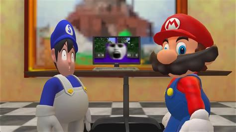 Smg4 And Mario Sees Slendytubbies Jumpscare Youtube