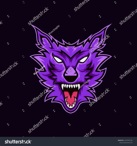 Angry Wolf Head Mascot Logo Illustration Stock Vector Royalty Free
