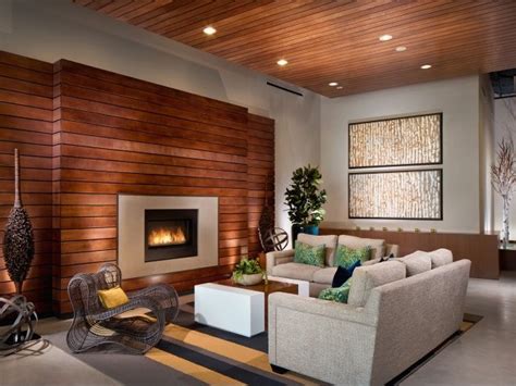 Wooden Walls For A Warm Look Of The Living Room Top Dreamer