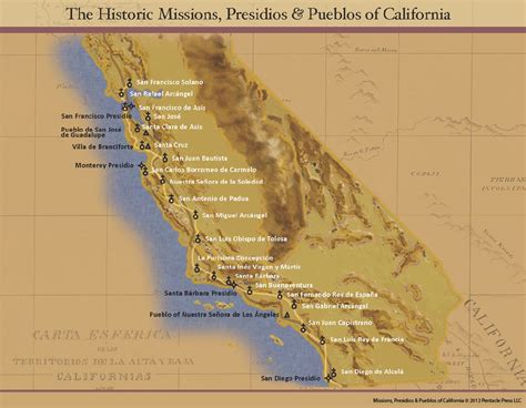 Missions In Southern California Map Freddy Bernardine