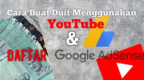 Artikel cara buat duit online pada kali ini adalah berkenaan dengan tips dan cara untuk tambah pendapatan. Cara Buat Duit Dengan Youtube / Cara Daftar Google ...