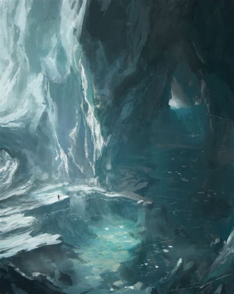 Ice Cavern By FranklinChan On DeviantArt Fantasy Landscape Dark Fantasy Art Landscape Concept