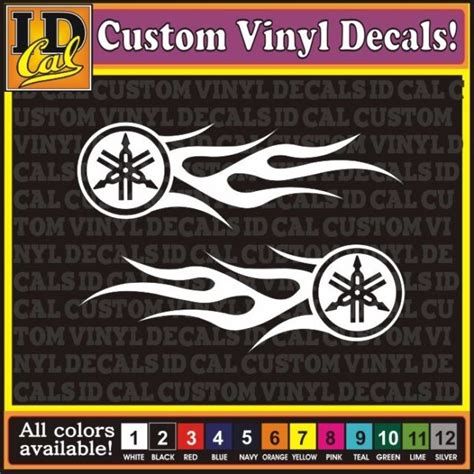 Yamaha Racing Tribal Flames Premium Motorbike Vinyl Decal Sticker 12