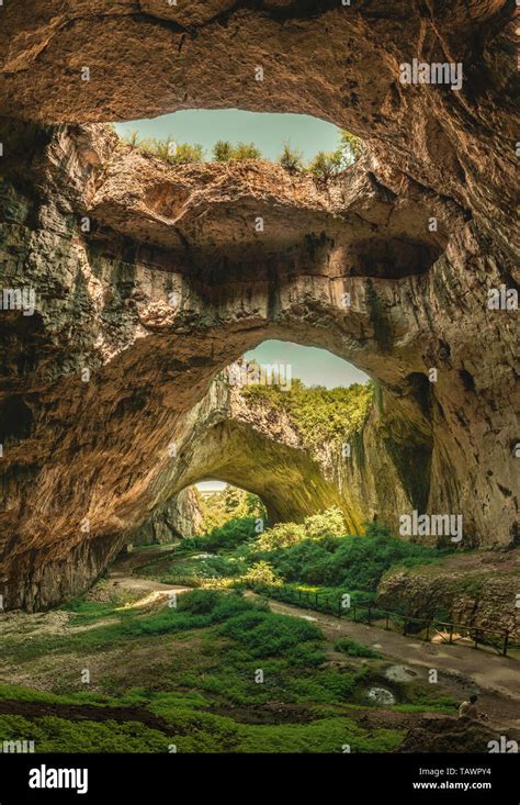 Panoramic View Inside The Devetashka Cave Near Devetaki Village And