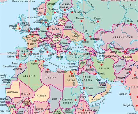Europe And Middle East Map United States Map