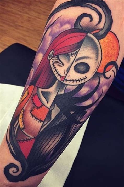 Matching Jack And Sally Tattoos For Couples