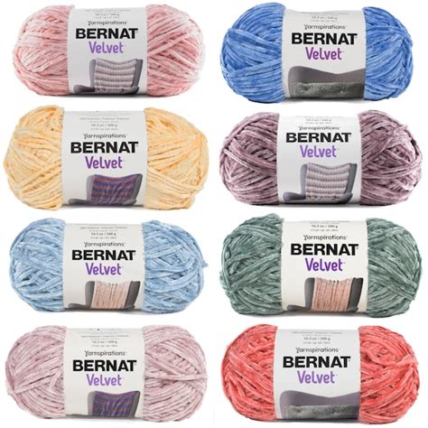 Bernat Velvet Yarn 100 Polyester Luxuriously Soft For Etsy