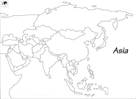 Blank Map Of Asia Outline Blank World Map