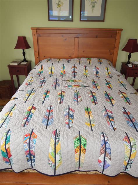 Anna Maria Horner Feather Quilt Made For My Daughter All Done